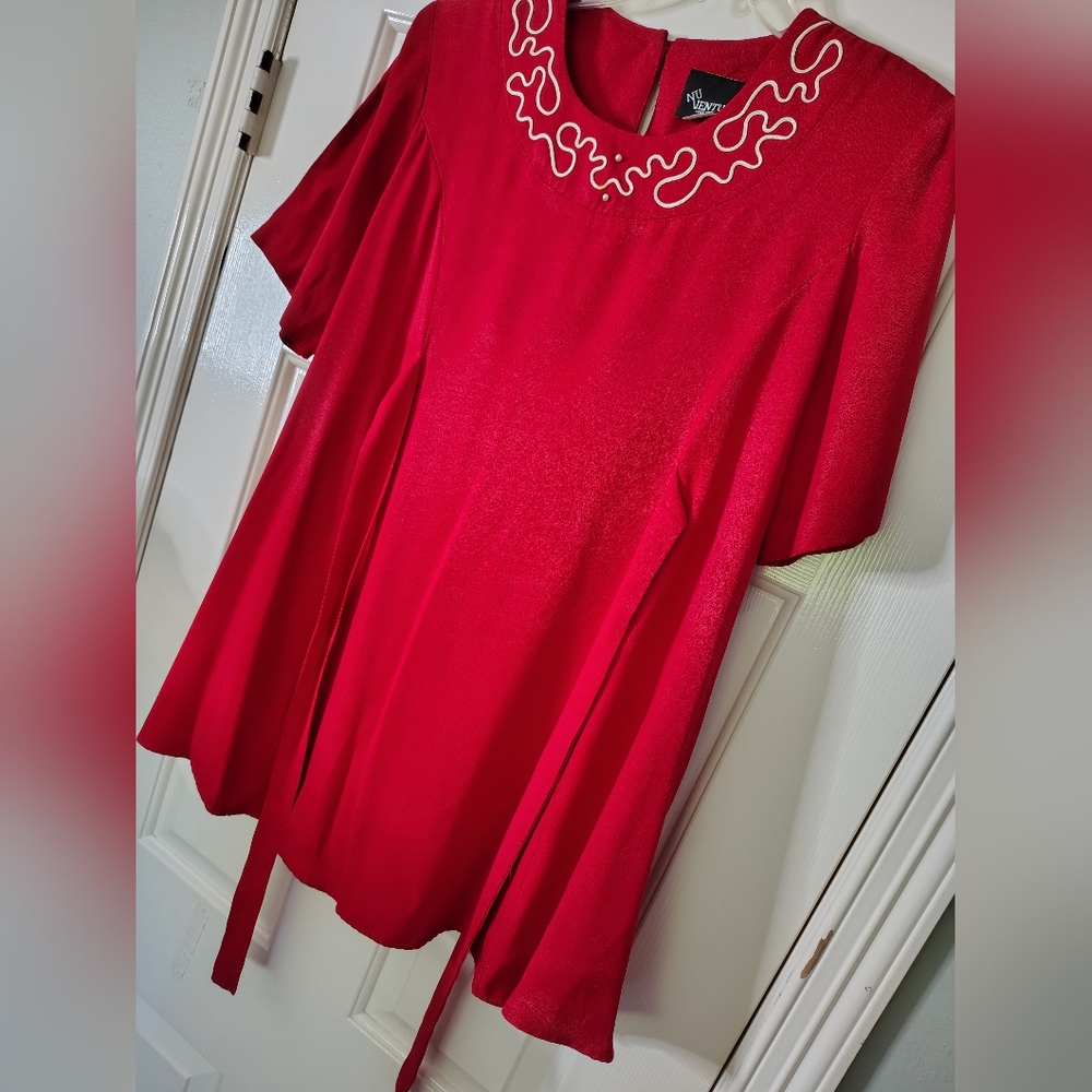 Vintage 80s Nu Venture red babydoll mini dress Size S